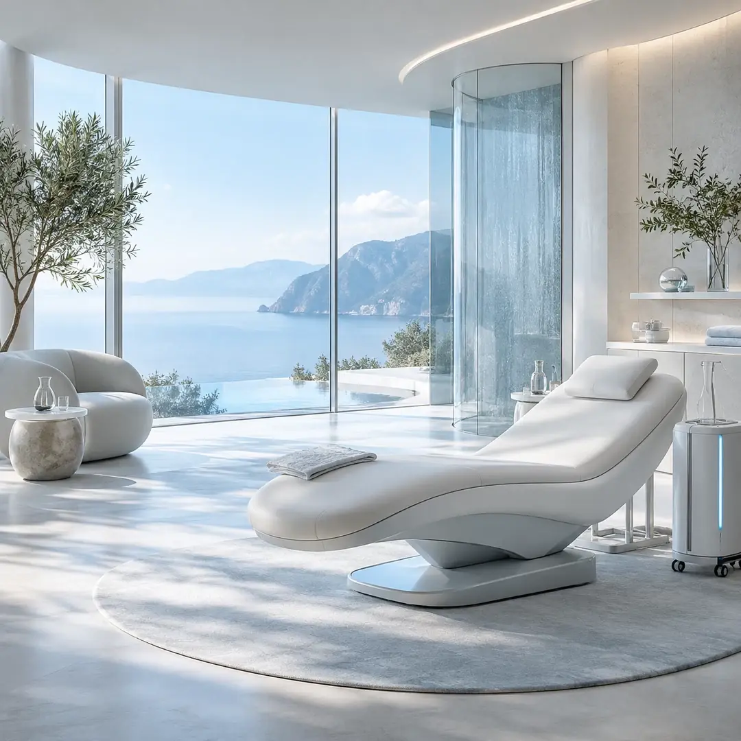 Светлый wellness-интерьер с креслами для отдыха
